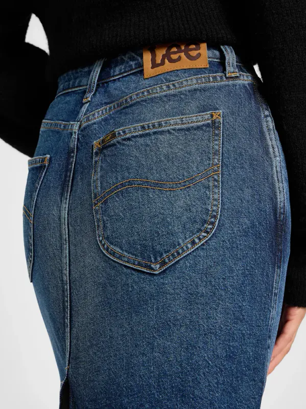Midi Denim Skjørt FEEL THE FANTASY 