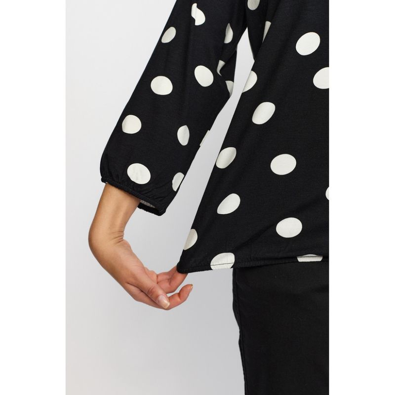 Tandy Bluse Sort Dots