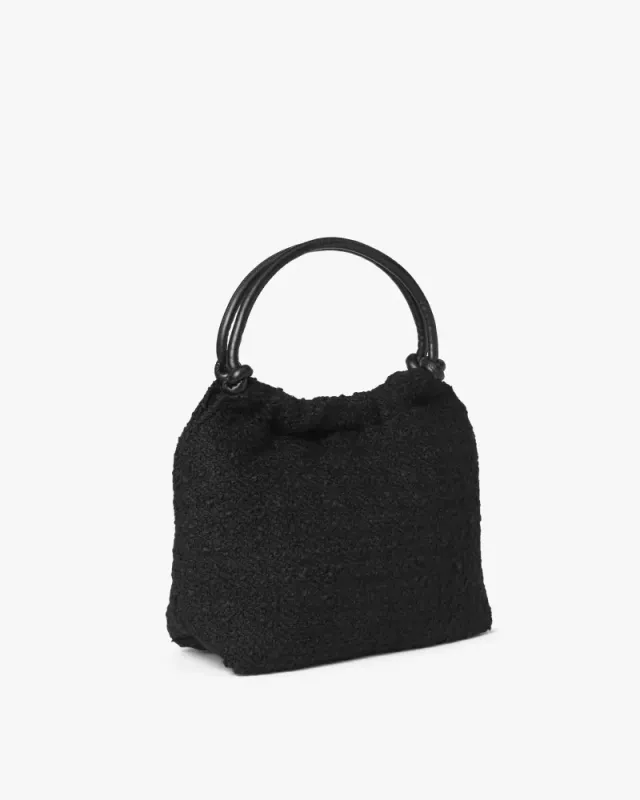 DAY WOOLEN POP SCRUNCH BAG S, BLACK