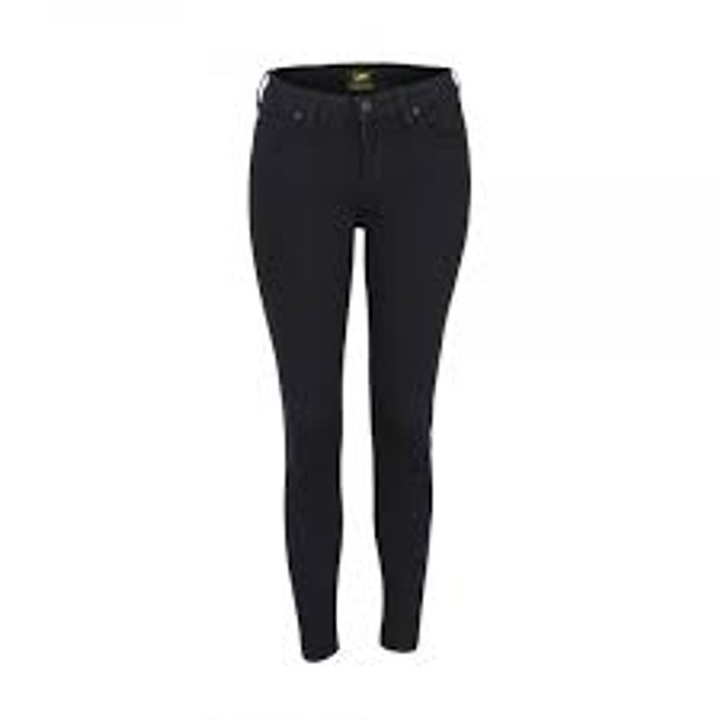 Lee Jeans Cropped m/glidelås Sort