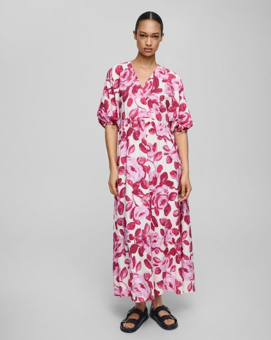 Hovedbilde MSCHEdrina 2/4 Dress AOP Red Rose Flower