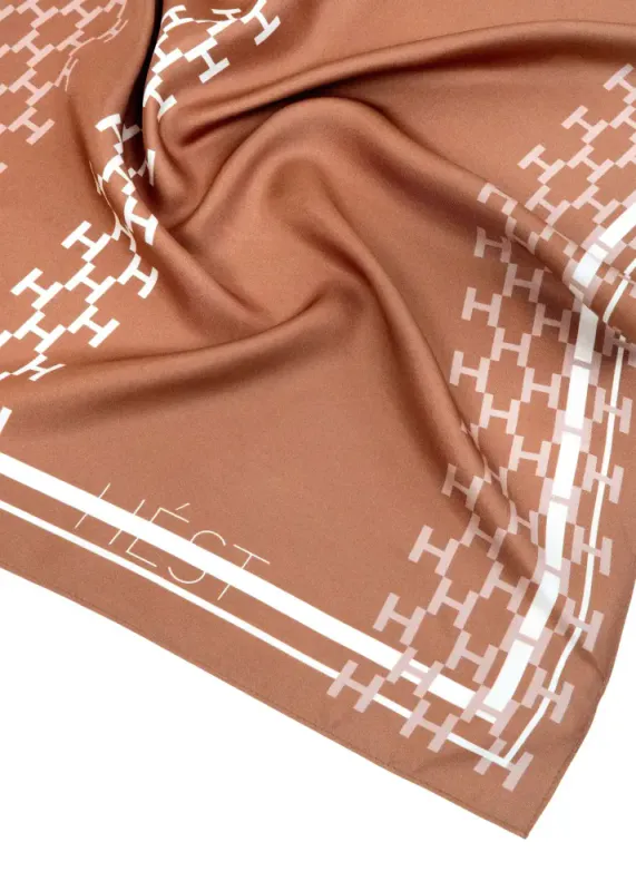 Isadora Silk Scarf Small Mocha Mousse