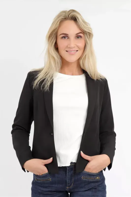 Olyvia- Kort Blazer Sort