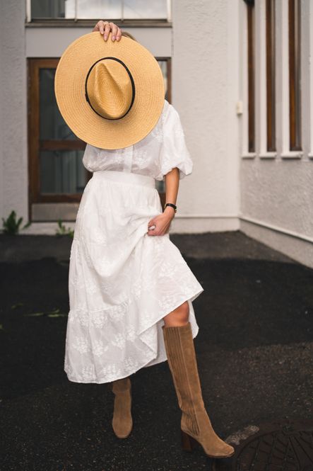 Hovedbilde Camilla HW Skirt EMB Bright White