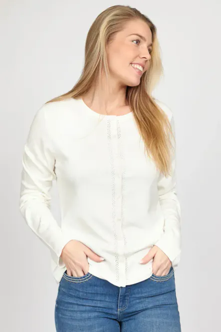 Hovedbilde LISSA - KNIT CARDIGAN Hvit