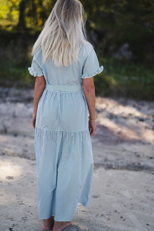 Ida Maja 2/4 Shirt Dress STP B White/Eng Ivy