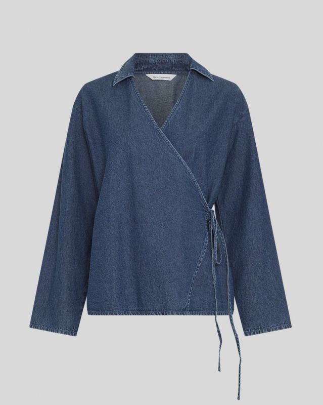MSCHAniela Wrap Top MID BLUE WASH