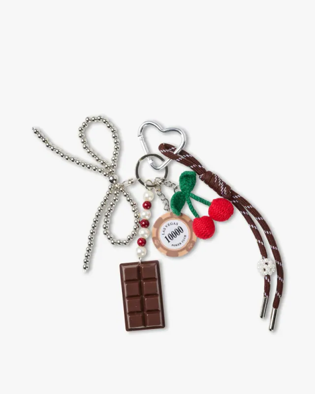 Chocolate Clip-On Pendant Bag Charm